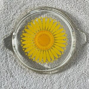 Vintage PYREX Daisy Sunflower 470-C Replacement Glass Casserole Lid